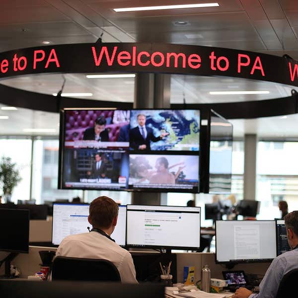 How newsrooms work - This image shows inside the PA newsroom