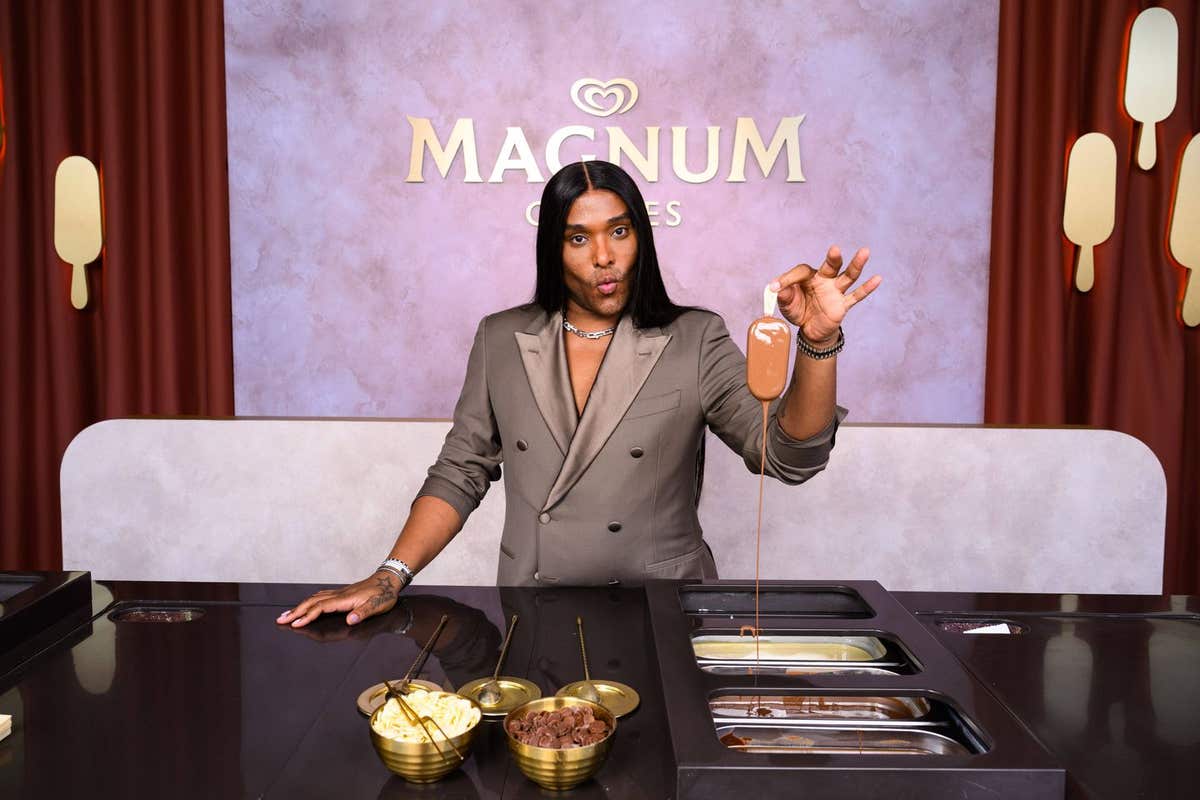 EDITORIAL USE ONLY Law Roach at the dipping bar in House of Magnum during the Cannes Film Festival in Cannes, France. Picture