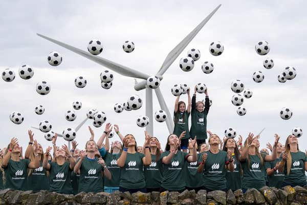 EMBARGOED TO 0001 MONDAY JUNE 19 EDITORIAL USE ONLY Footballers from across Scotland attend the launch event of a new partner