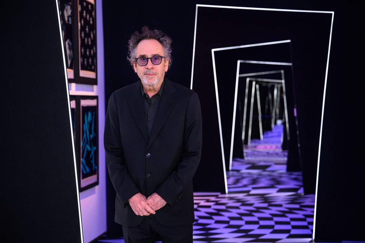 EDITORIAL USE ONLY Tim Burton visits ‘The World of Tim Burton’, a new exhibition at the Design Museum in London featuring ove