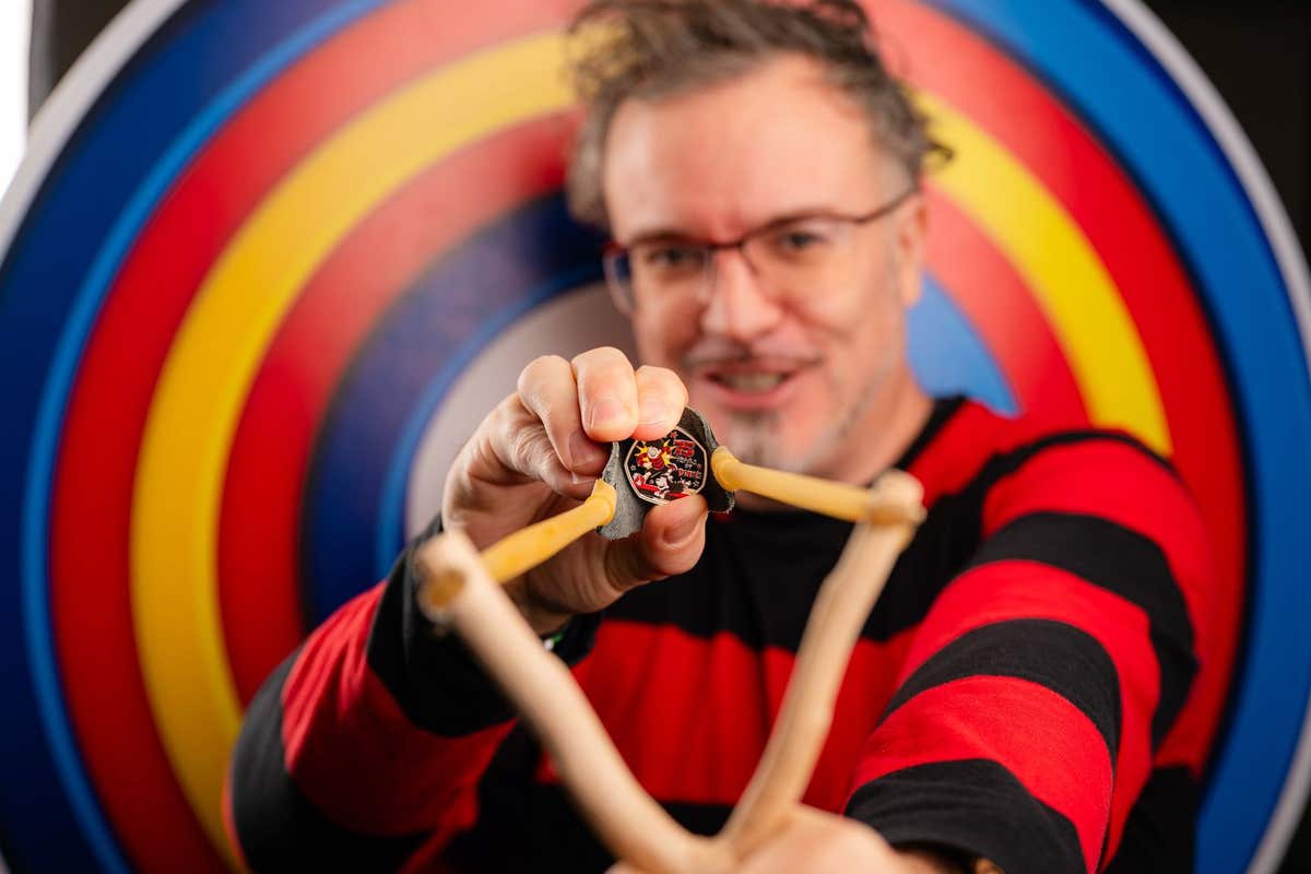 EMBARGOED TO 0001 THURSDAY FEBRUARY 19 EDITORIAL USE ONLY Mike Stirling, Editorial Director at Beano, unveils a new collectab