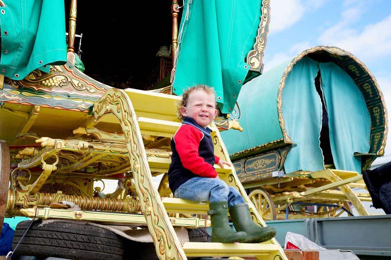 Child on ladder