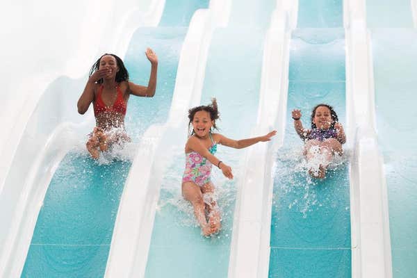 EDITORIAL USE ONLY General views of the new ‘Splash’ £40m swimming pool, which has now officially opened at Butlin’s holiday 