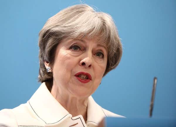 Prime Minister Theresa May makes a speech to the Conservative Spring Forum at the De Vere Grand Connaught Rooms in central Lo