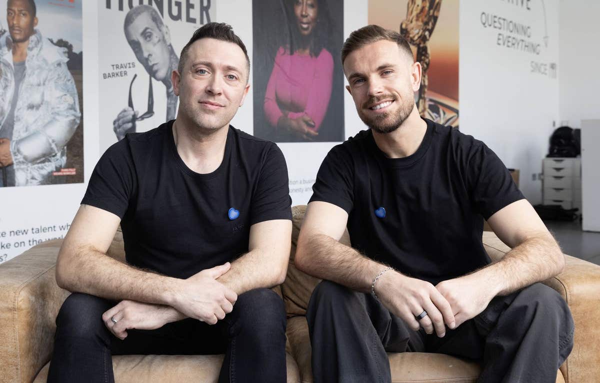 EDITORIAL USE ONLY Footballer Jordan Henderson and Matt Kennard during a photoshoot with Rankin as part of a new exhibition l