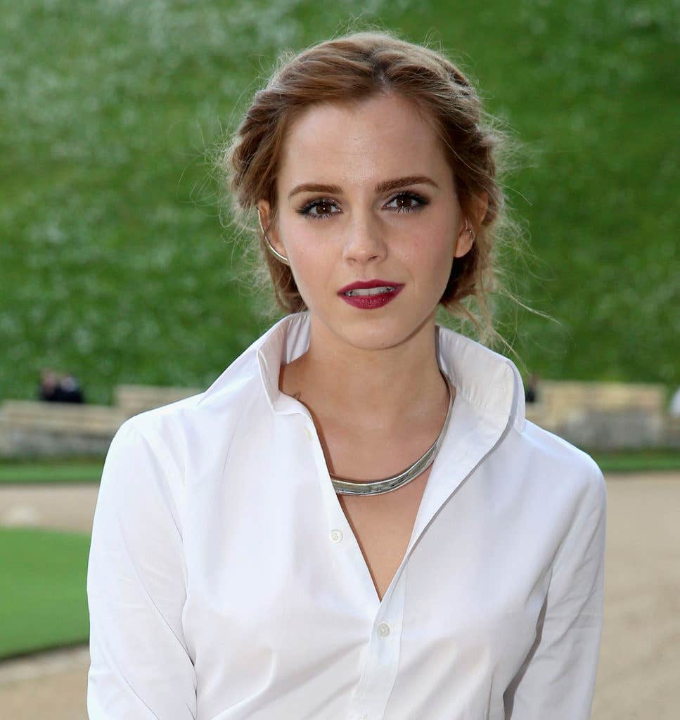 Emma Watson arrives for a dinner to celebrate the work of The Royal Marsden hosted by the Duke of Cambridge at Windsor Castle