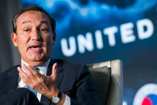 Oscar Munoz, Chief Executive Officer, United Airlines, speaks during the 2017 Aviation Summit hosted by the U.S. Chamber Of C