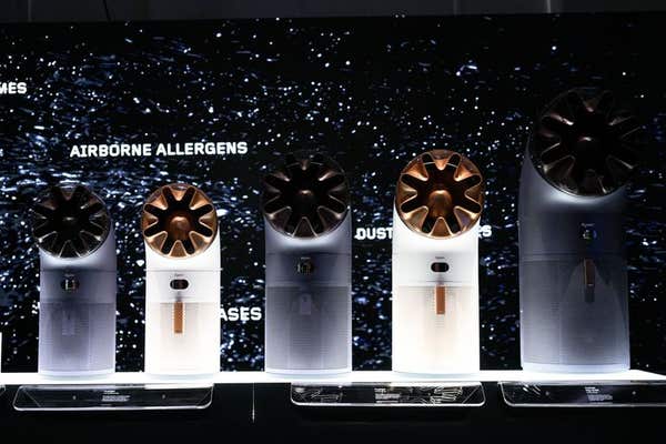 EDITORIAL USE ONLY HushJet air purifier range, one of 11 new products unveiled by Jake Dyson during the Dyson Unveiled event 