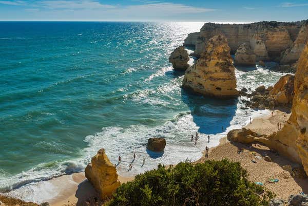 2WP4ENY Beach, beach area in the Algarve, summer holiday, weather, sunny, Atlantic, beach, beach holiday, summer holiday, tra
