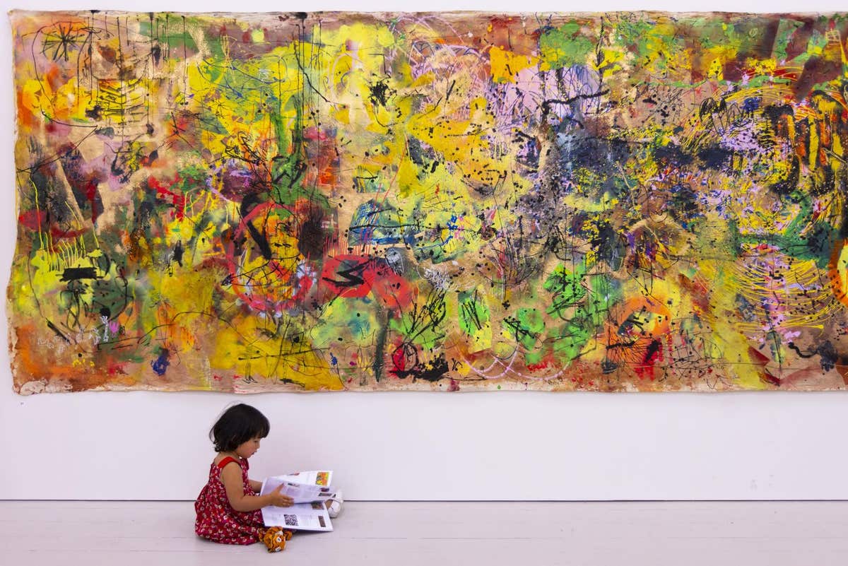 EDITORIAL USE ONLY Chiara aged 2 views works from the fifth annual Young Artists’ Summer Show at the Royal Academy of Arts in