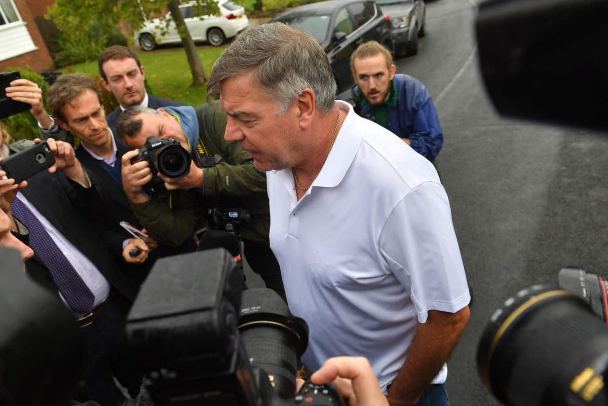 Sam Allardyce leave his home in Bolton.