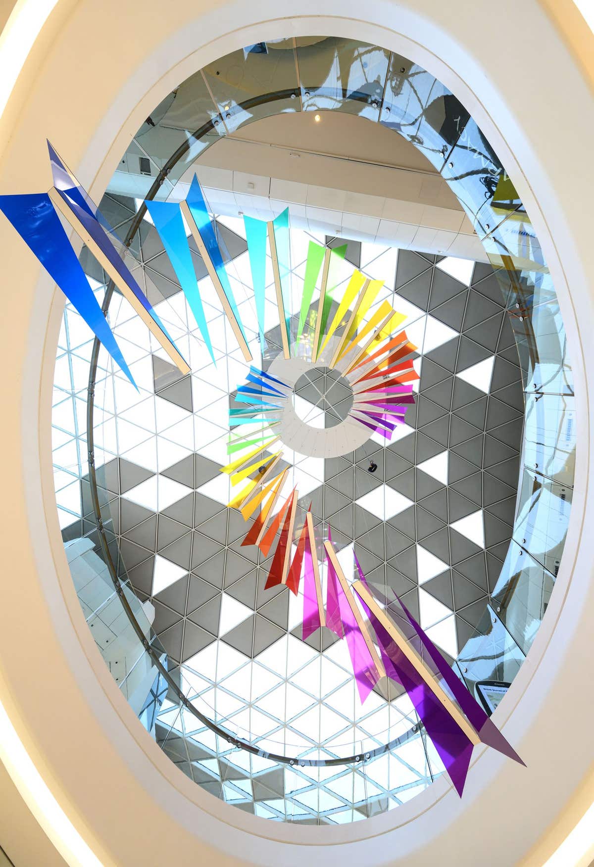 EDITORIAL USE ONLY Visible Light by artist Liz West on display at Westfield London???s inaugural Here We Glow experience, sho
