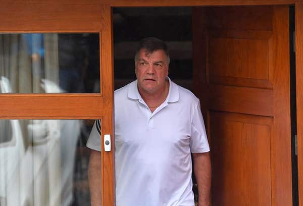 Sam Allardyce leaves his home in Bolton.