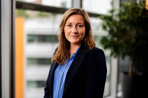 The PA's Chief Executive Officer Emily Shelley poses at the PA office in Paddington, London